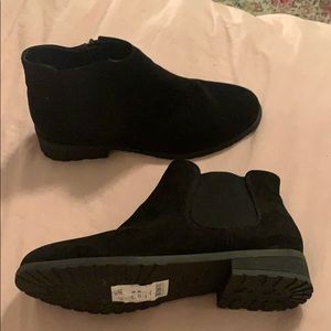 Black Wide Fit Ankle Boots